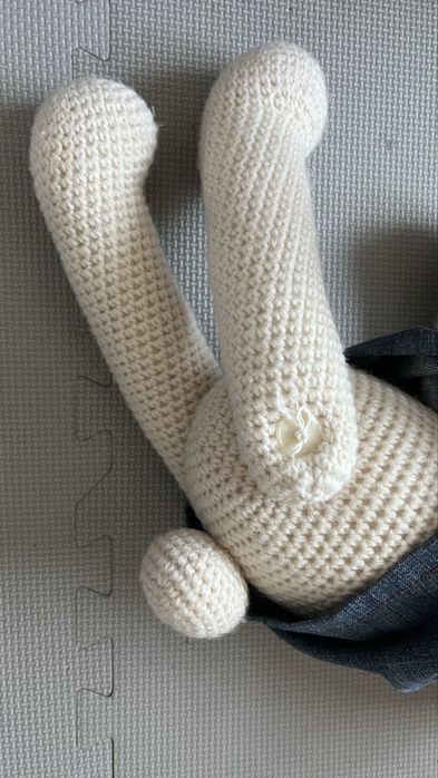 NOWA maskotka na szydełku miś lalka w sukience handmade