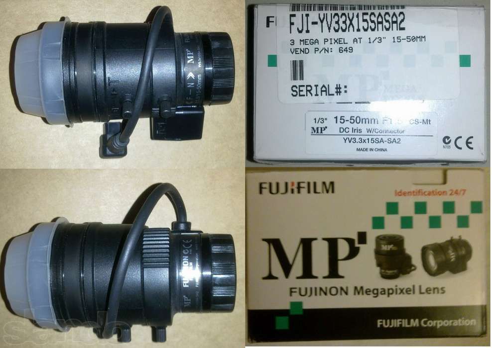 Fujinon YV3.3X15SA-SA2L 3MP VF 15-50MM LENS F1.5 1/3" CS Mount
