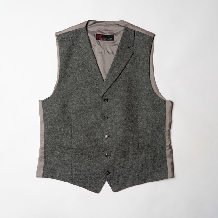 ATELIER TORINO Moon Tweed Wool waistcoat твідовий жилет [Bmh016483]