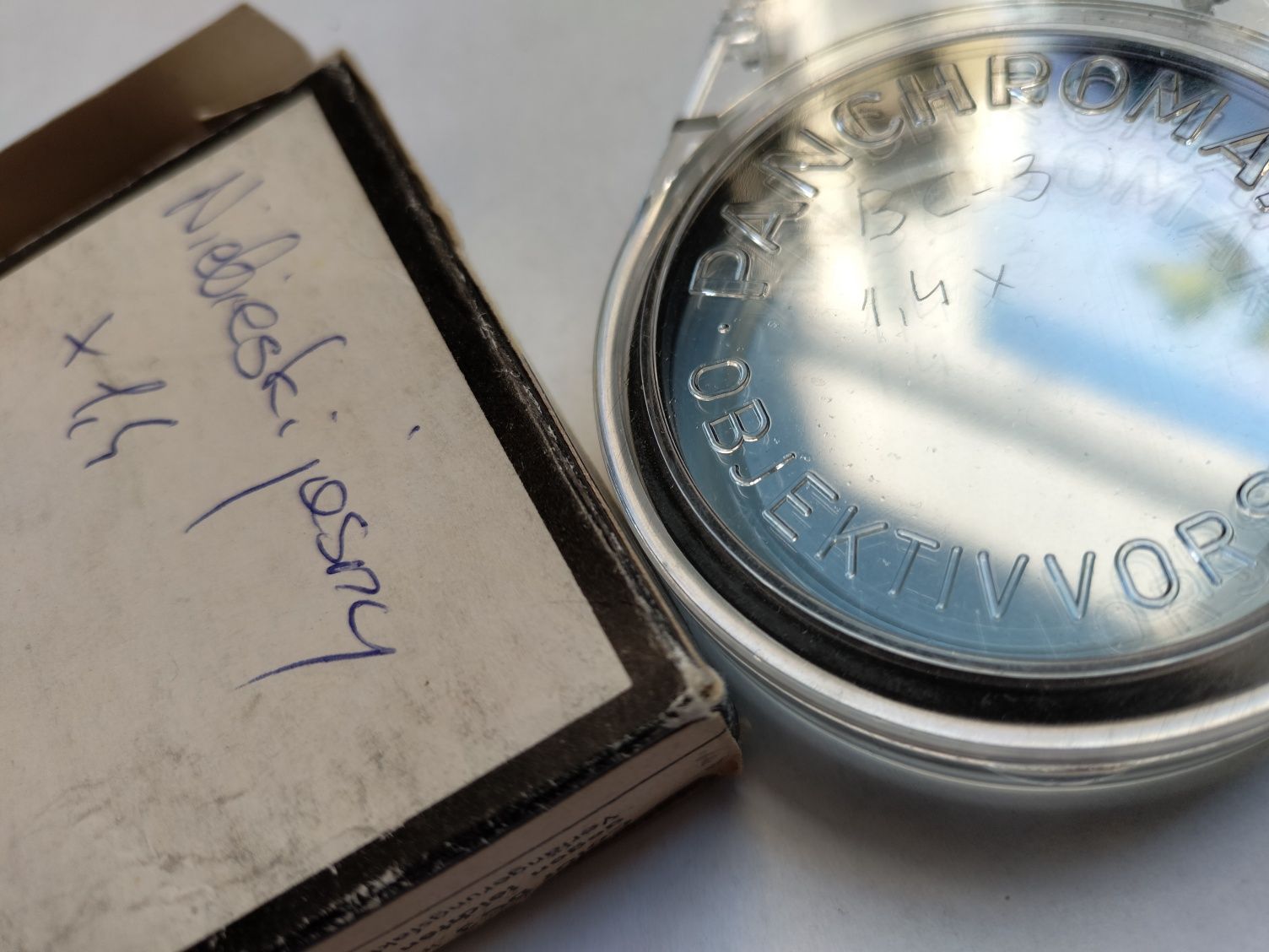 Filtr foto Panchromar jasny niebieski BC3 1,4x M58x75 made in DDR