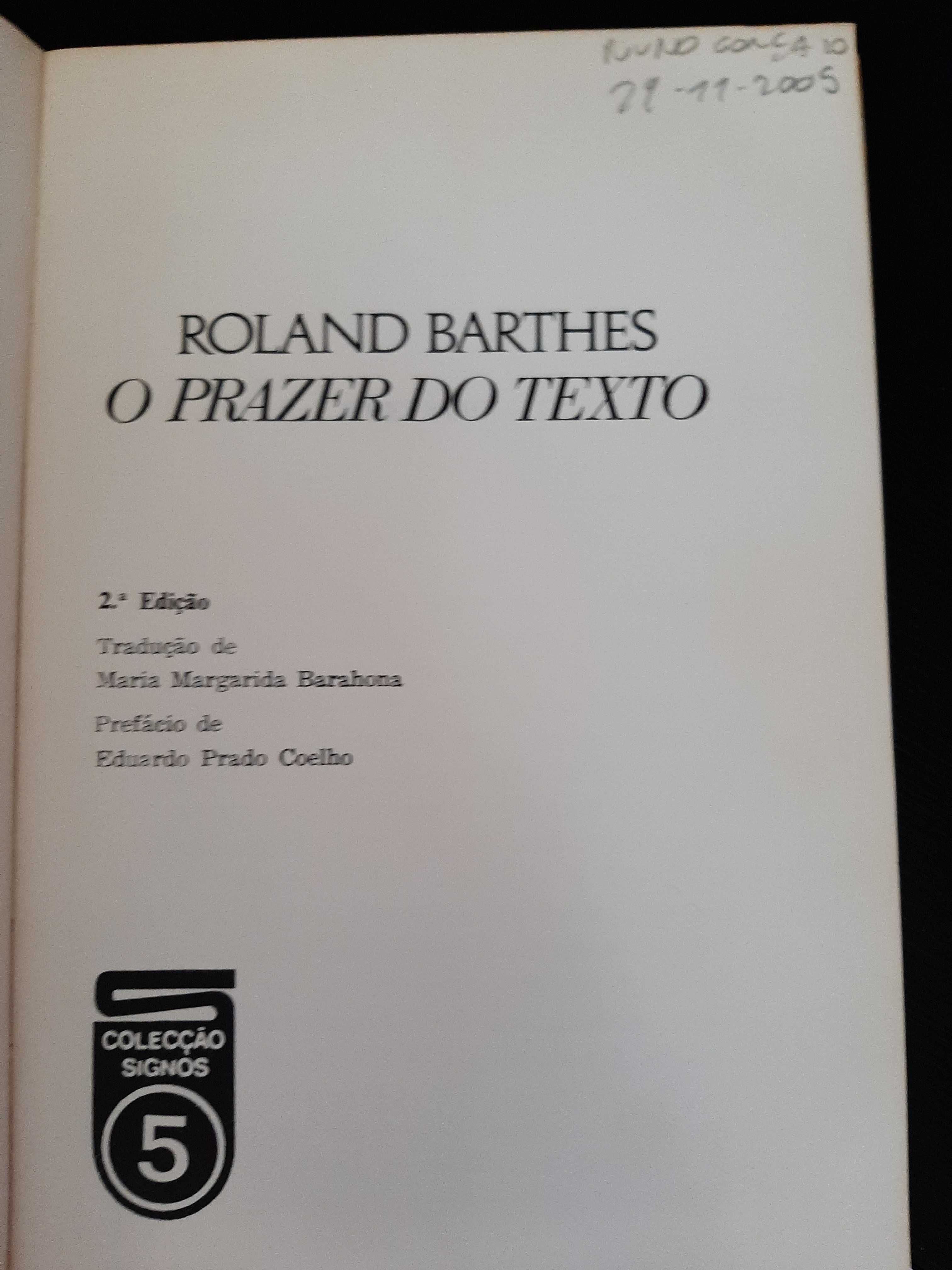 Roland Barthes - O Prazer do texto