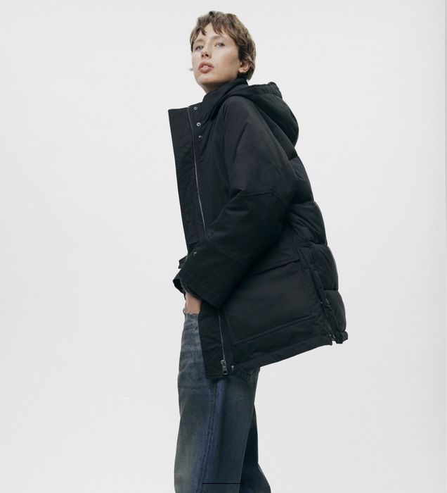 Куртка парка пальто пуфер Zara XS,S,M