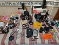 Kit de máquinas fotograficas antigas e acessórios
