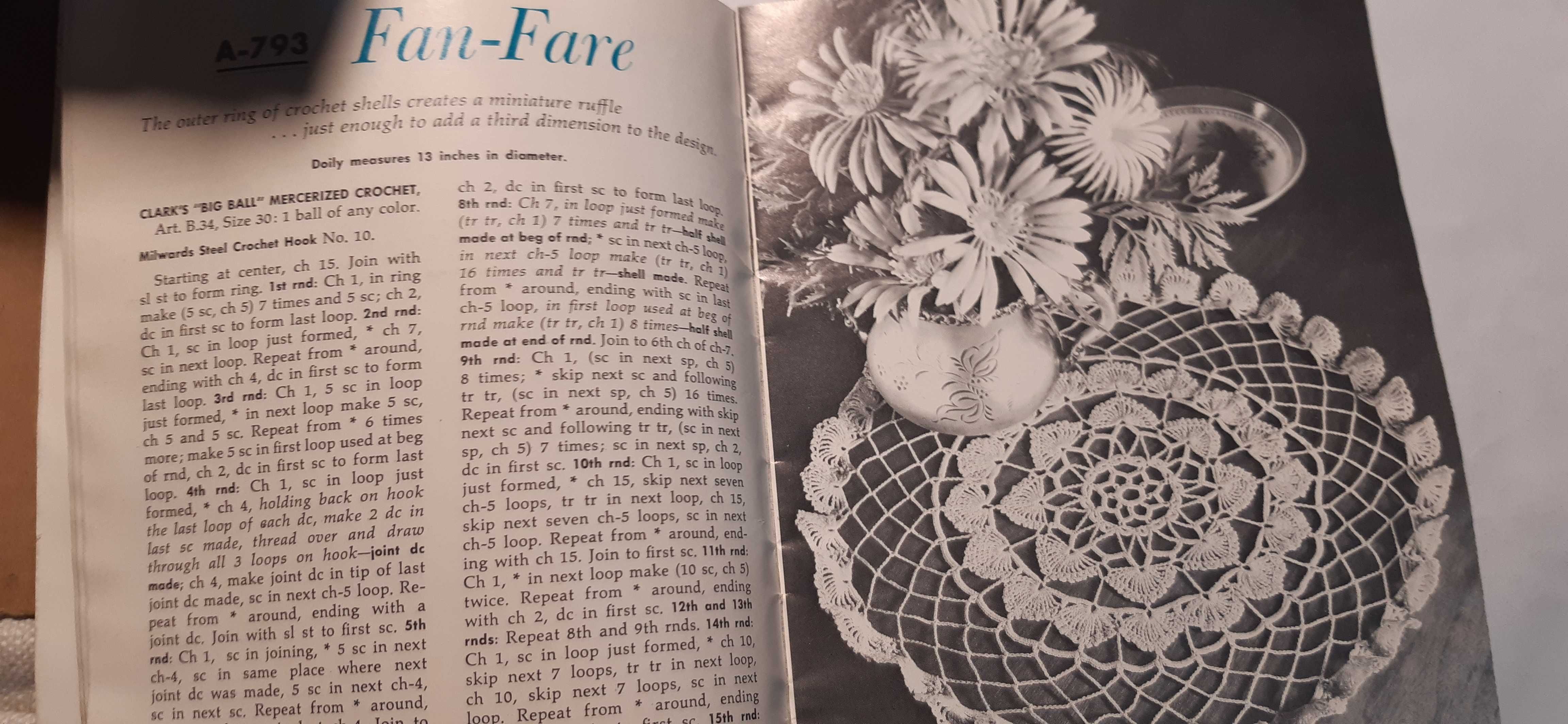 stara gazeta czasopismo Vintage 1960s Serwetki Wzory nr 197