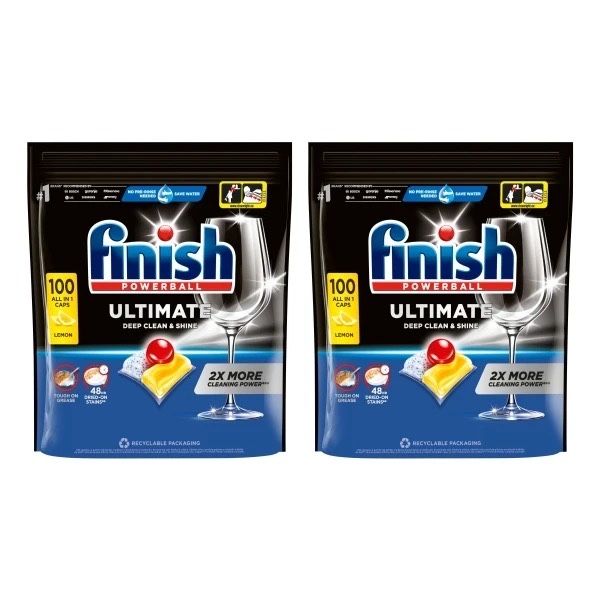 200 szt Kapsułki do zmywarki FINISH Ultimate All in 1 Caps Lemon PROMO