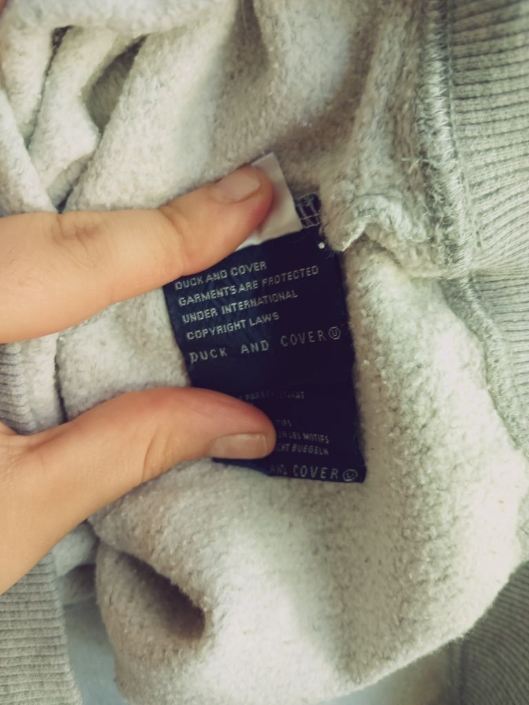 Orginalna szara bluza bawełna 100% dres bawełniany chłopięcy do szkoły
