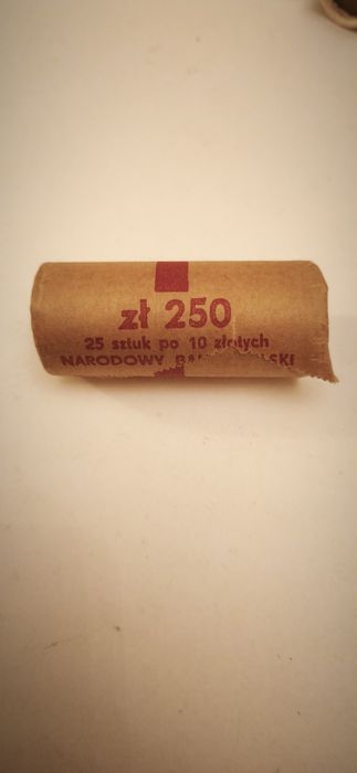 Rolka bankowa 25 monet x 10zł PRL, 1988r.