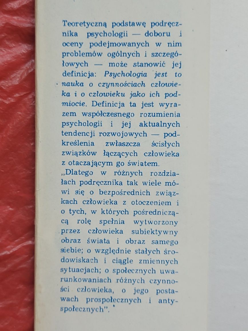 Stara książka PSYCHOLOGIA 1977 rok z PRL