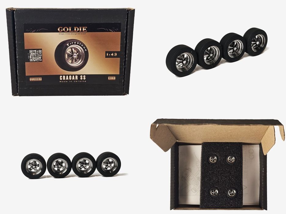 Колеса для масштабних молелей 1:43 Goldie