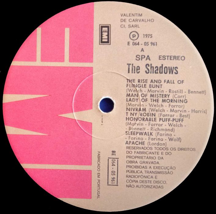 Shadows	- - - - -	Live At The Paris Olympia	- - - - -	LP