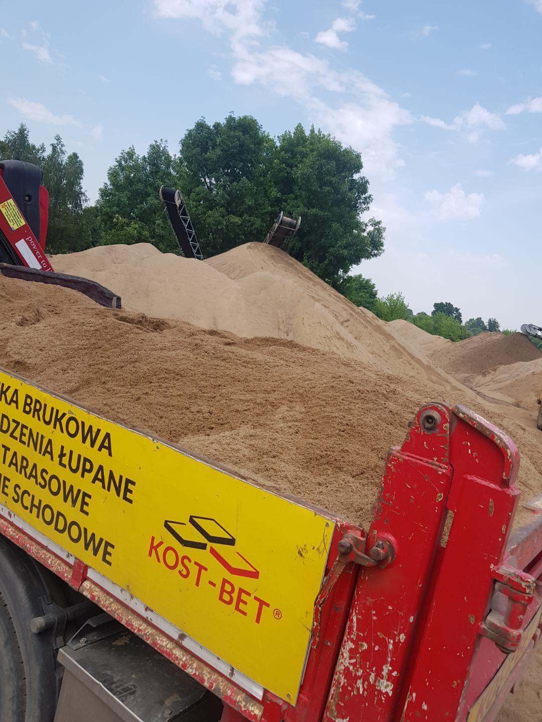 Piasek , gotowy beton półsuchy, podsypka ,rzeczny SIERADZ , zduńska