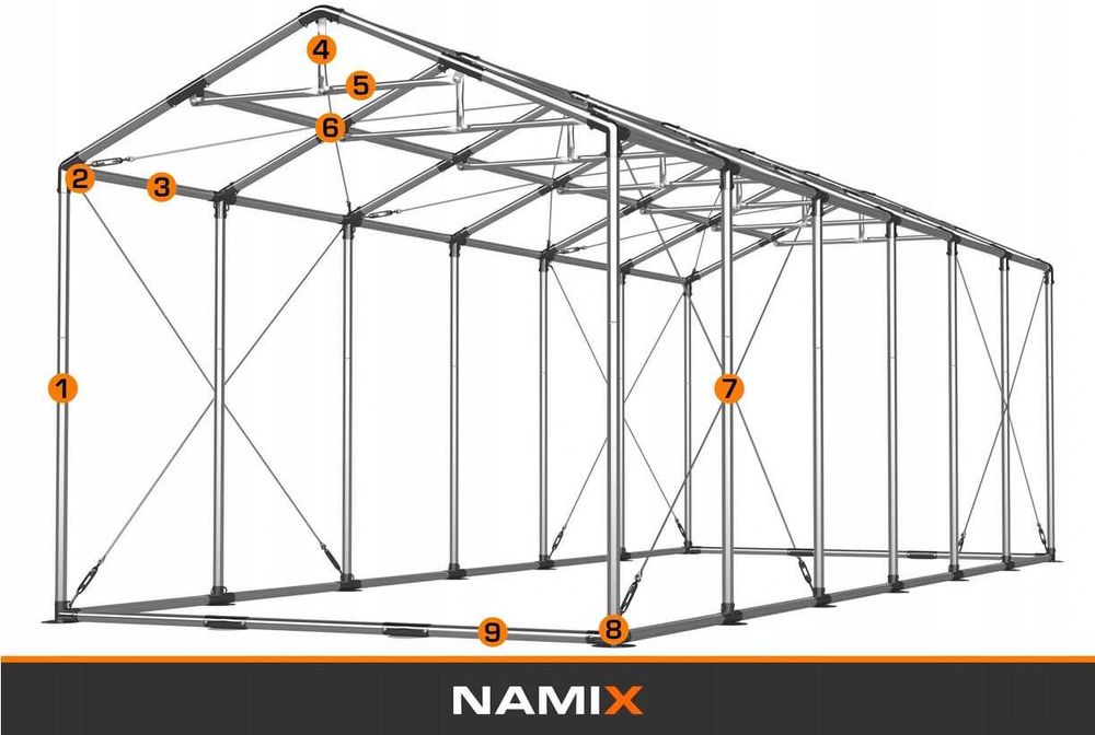 Namiot PRESTIGE MAX 8x12 [4m] magazynowy HALA NAMIOTOWA 700 g/m2 PVC