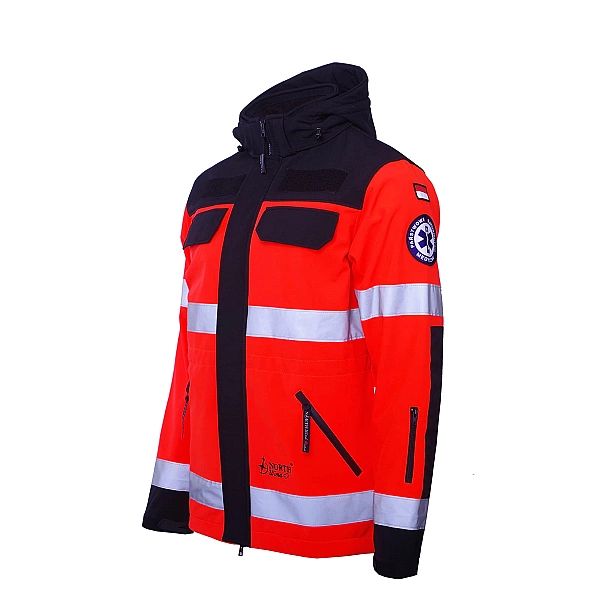 Kurtka ratownicza Softshell PRM-23 FLUO North-Wind z kompletem emblema