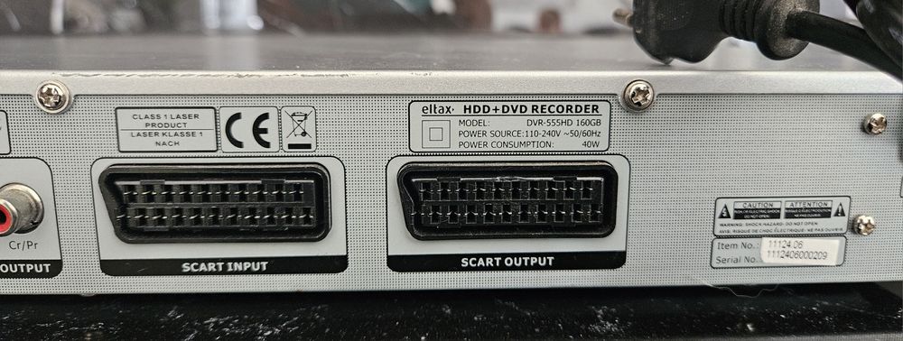 Eltax DVR-555HD nagrywarka HDD 160GB + DVD - dawca. Polecam