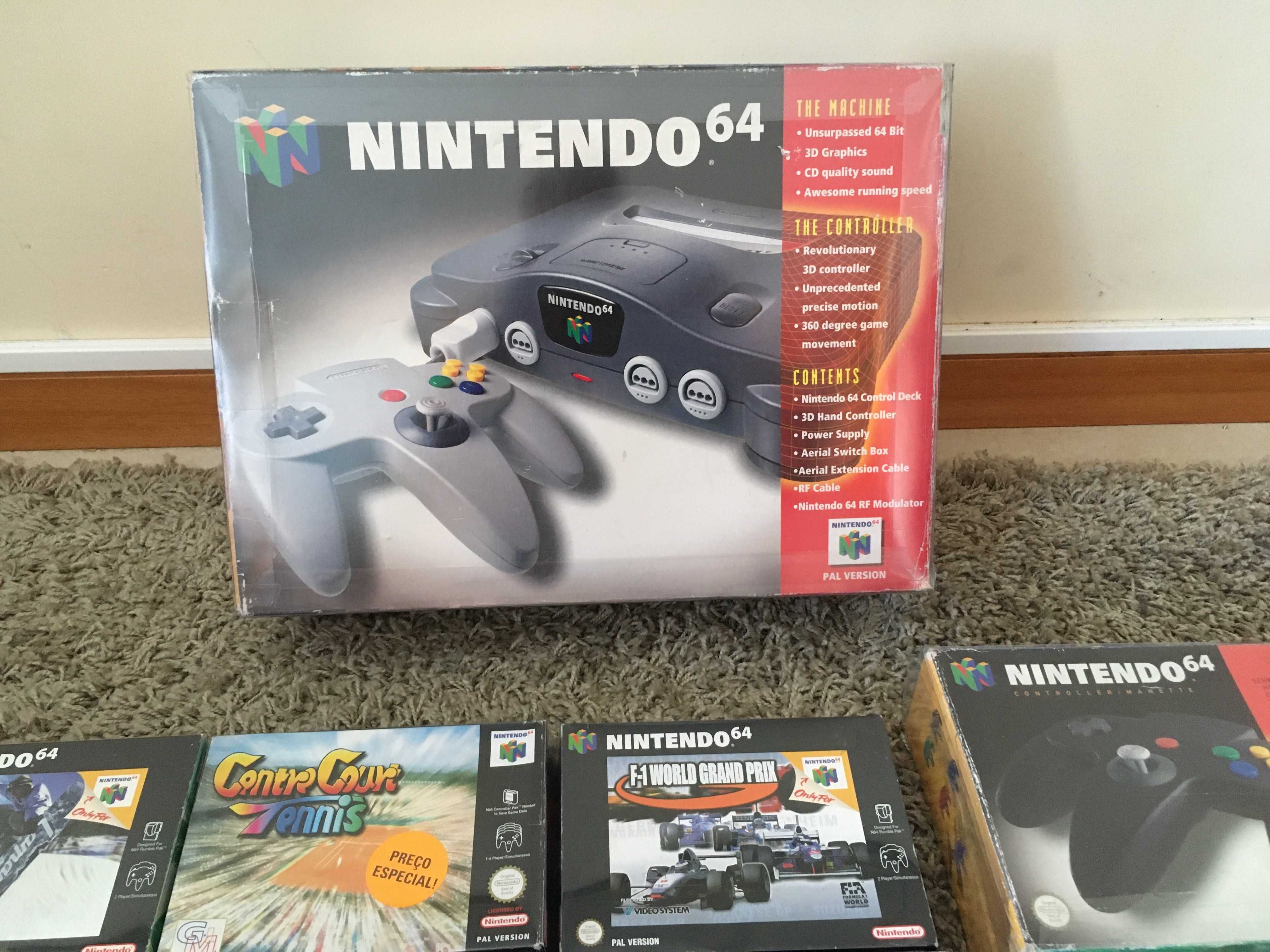 Consola N64 Nintendo 64 preta + jogos