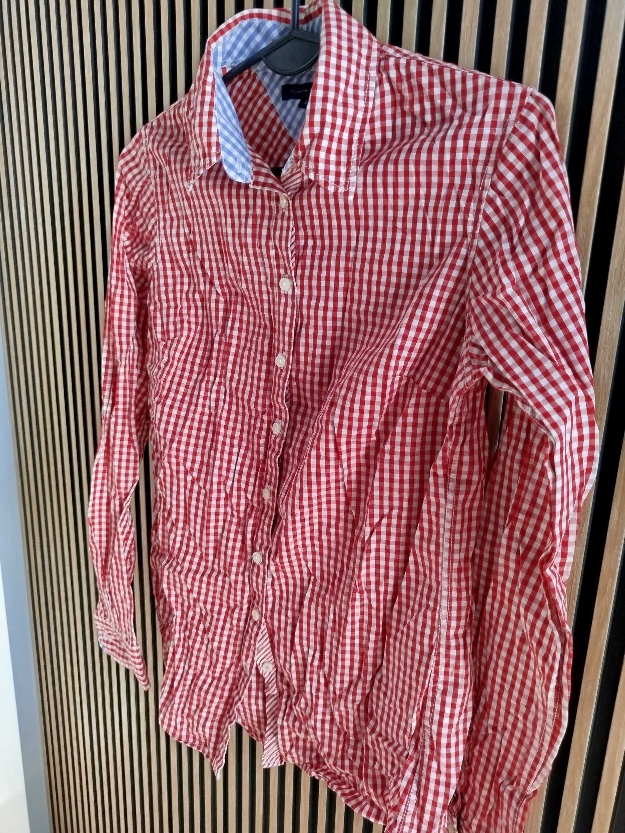 Koszula damska długi rękaw w kratę Tommy Hilfiger S wysyłka 24 h