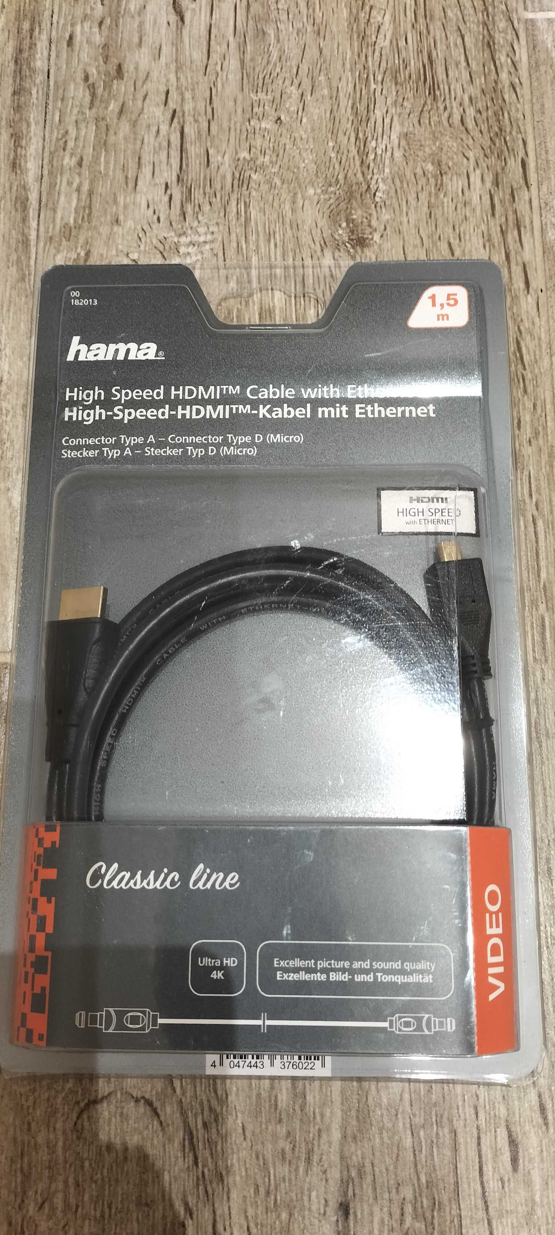 Kabel Hama HDMI - micro HDMI 1,5 m