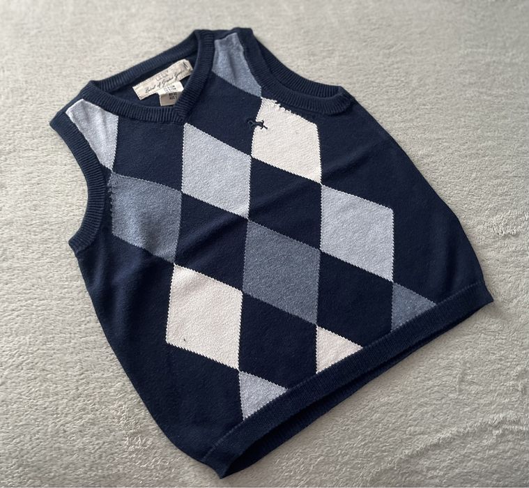 H&M sweterek bezrękawnik dla chłopca 9-12 mies 80cm