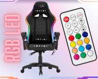 Fotel dla prawdziwego gracza z podświetleniem Infini RGB Led