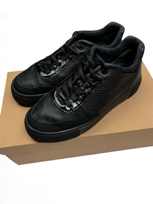 Жіночі кросівки кеди чорні міда mida кожа женские кеды кроссовки шкіра