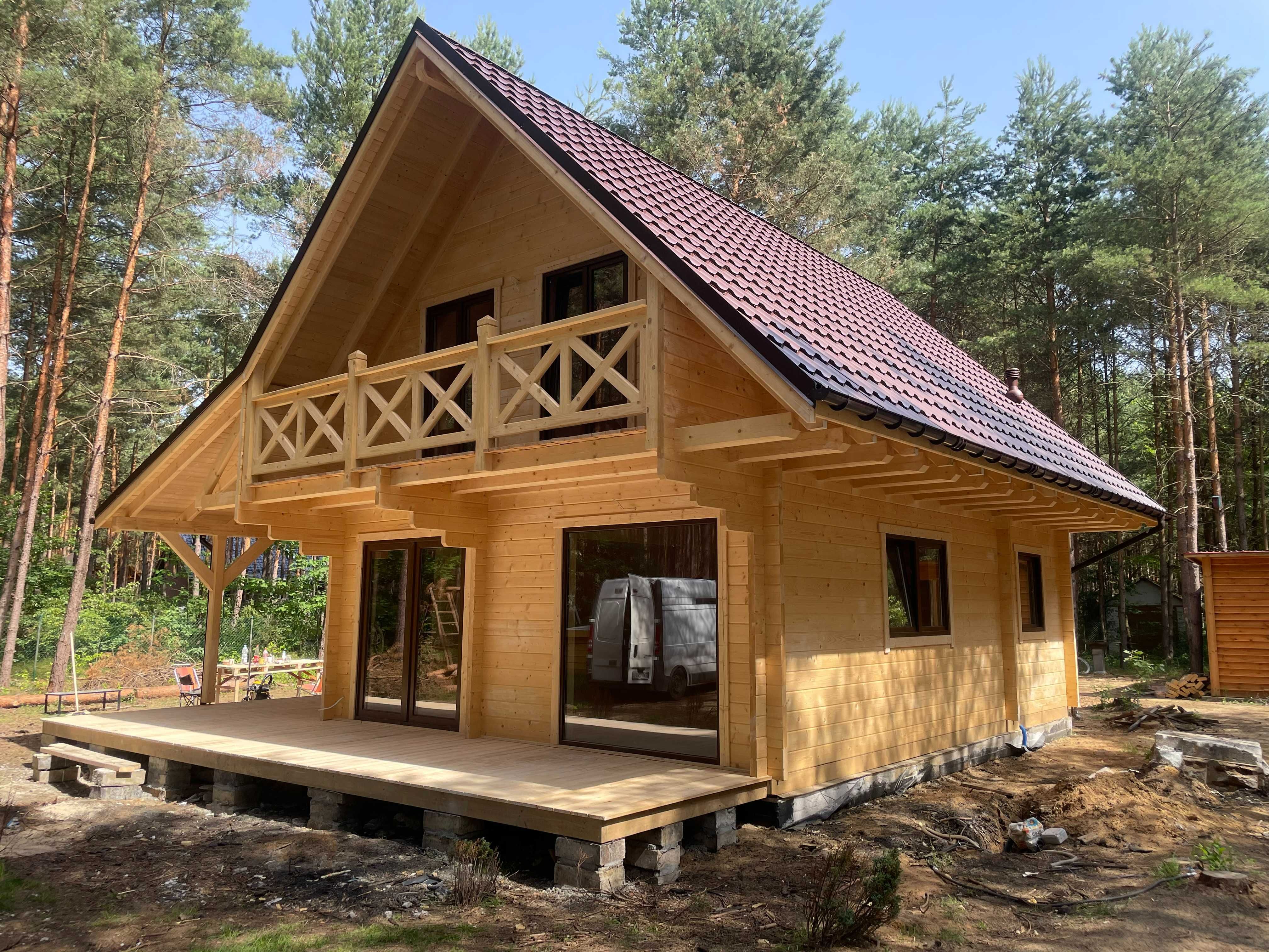 dom całoroczny drewniany 100 m2 - MAJORKA 6x8