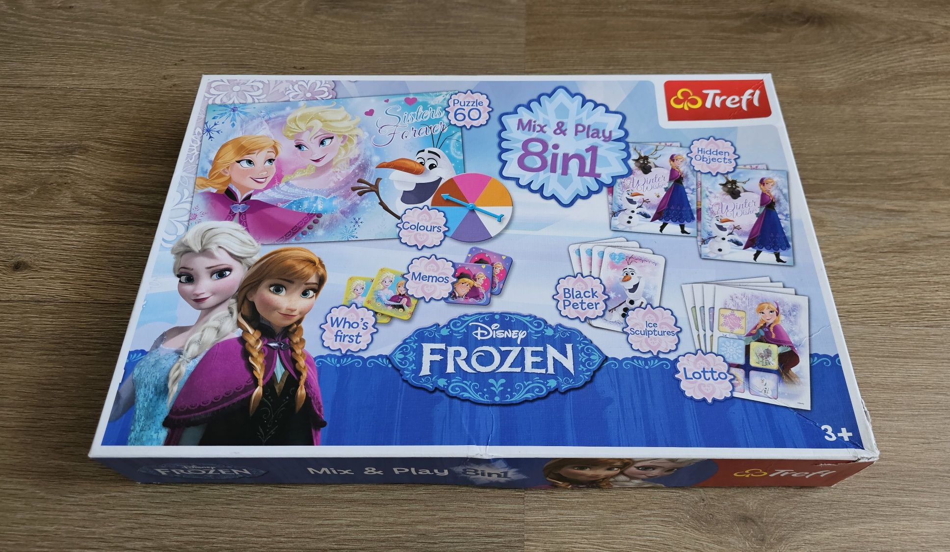 Gra Trefl Disney FROZEN 8 w 1 (puzzle, memos, piotruś itp)