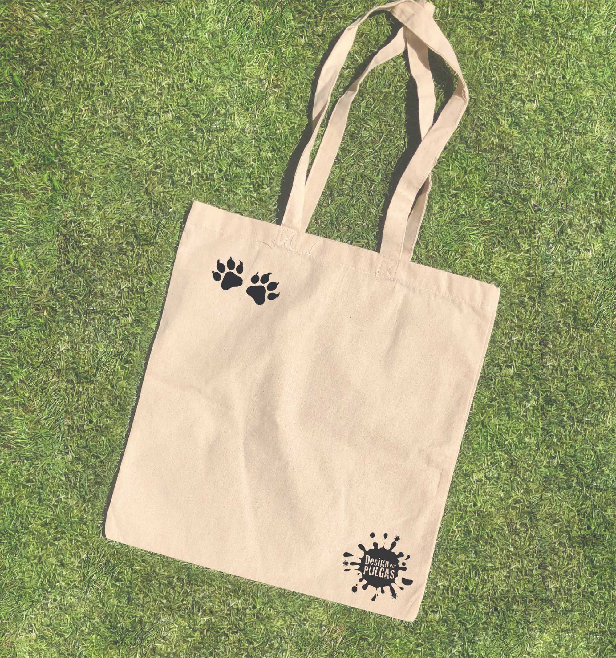 Sorte para ser Cão Tote Bag Saco Pano Cru - PORTES GRÁTIS