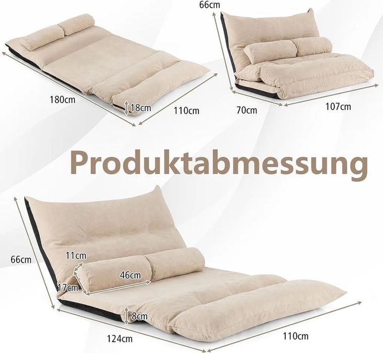 Rozkładsna sofa fotel podłogowy kanapa