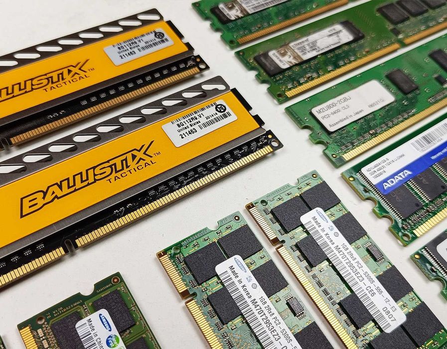 Memórias Crucial + processador Intel Core 2 Duo E7400