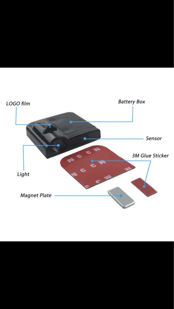 Kit Projector LED Para Portas carro Caveira - Novo