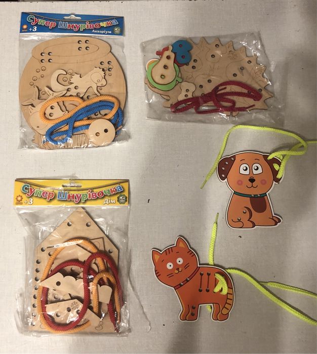 Набор детских игр - шнуровок ( 5 шт. )