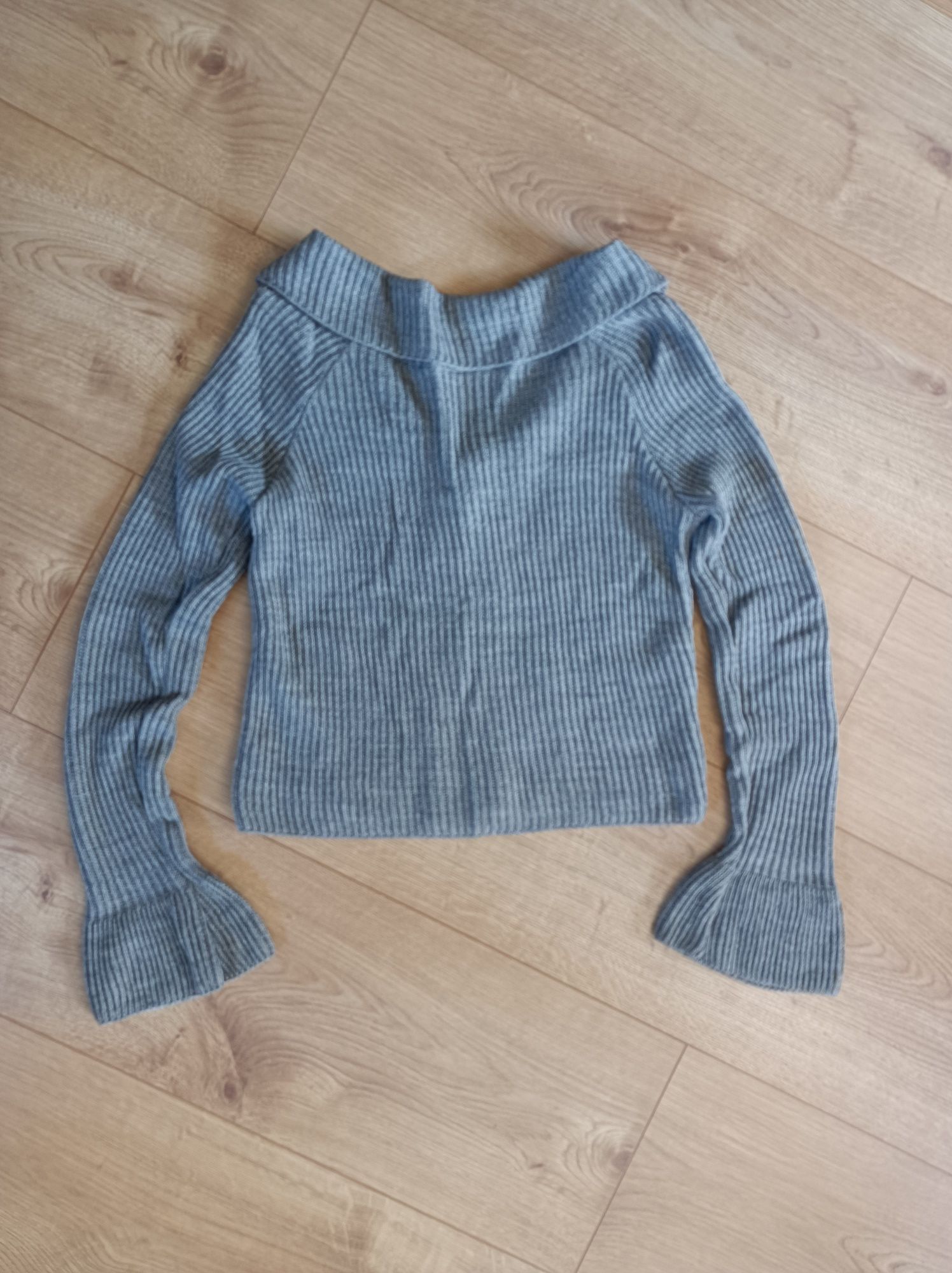 Szary sweter sweterek damski narzutka bolerko rozmiar 36-38