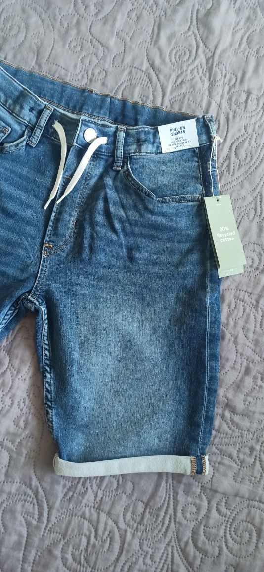 Spodenki H&M jeansowe dla chłopca rozm 170 NOWE
