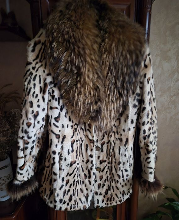 Леопард полушубок натуральный