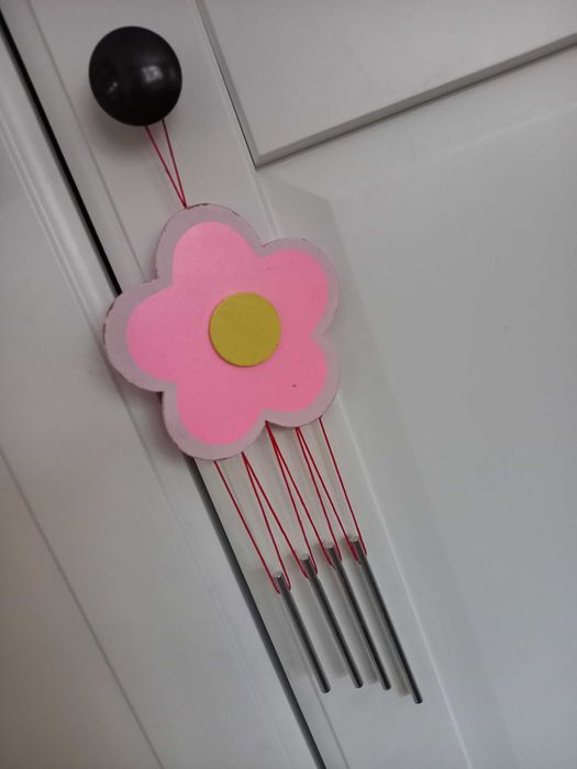 Łapacz snów 3 zawieszki dzwoneczki serduszko rattanowe światło zestaw