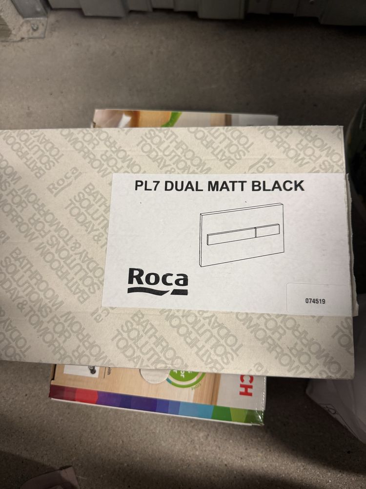 Przycisk do wc Roca PL7 dual czarny matt