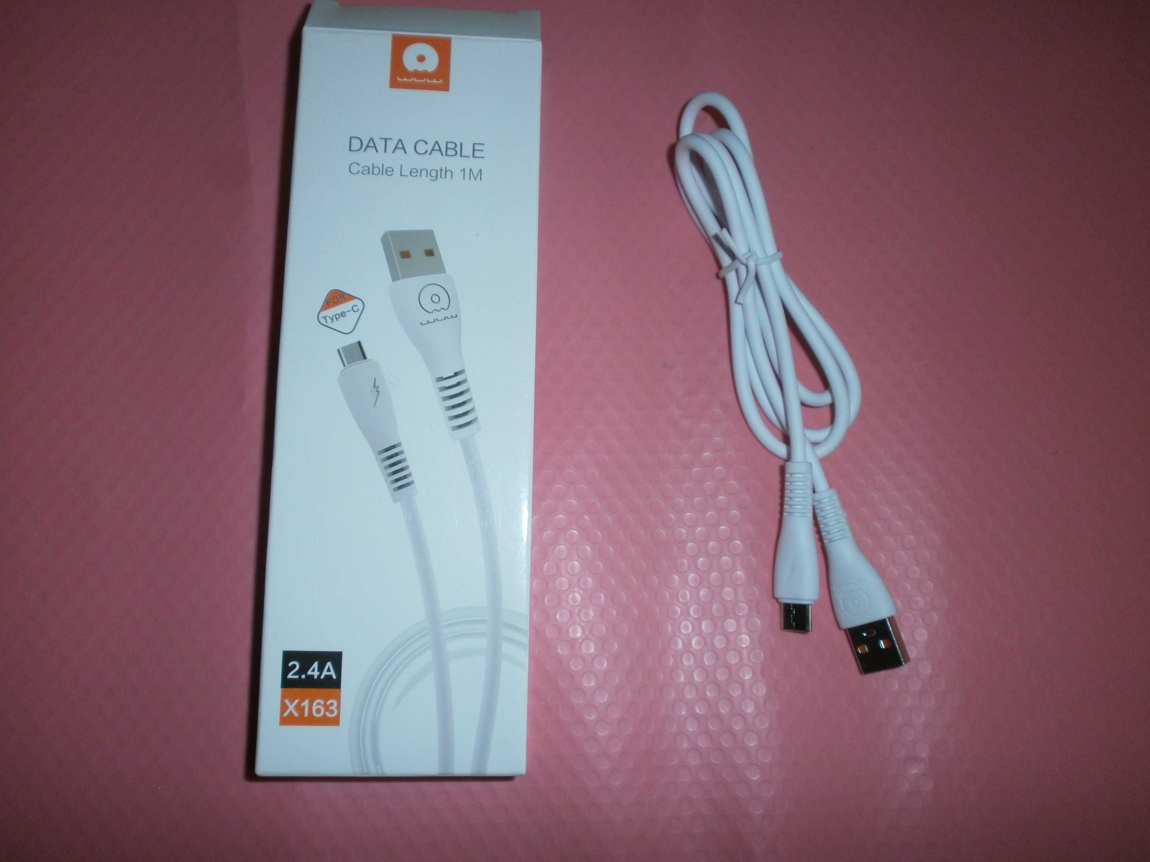Кабель зарядки WUW X163 (2.4A) (1M) USB - Type-C