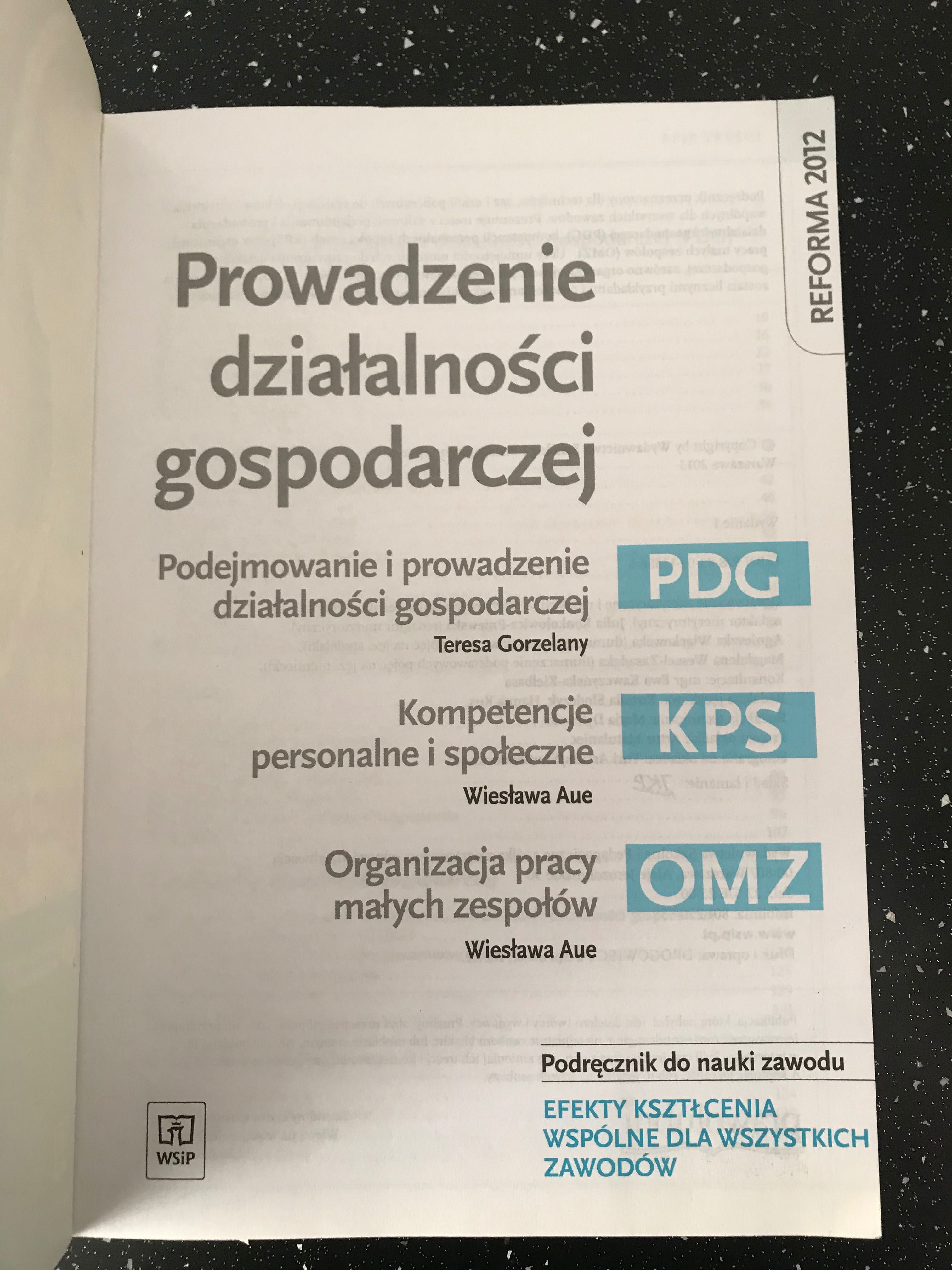 Prowadzenie działalności gospodarczej, WSiP