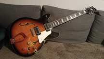 Hagstrom Super Viking Sunburst + case