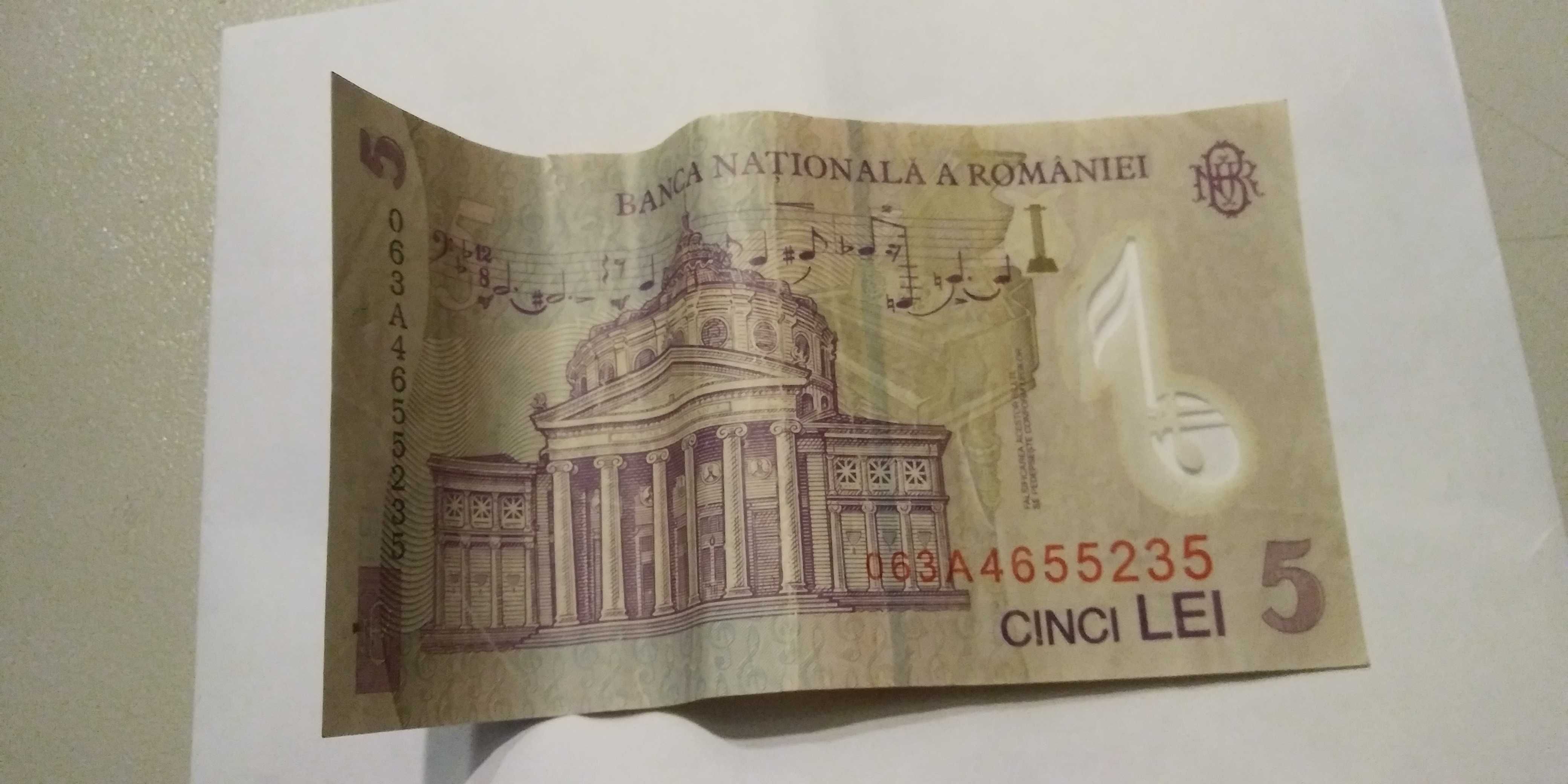 5 lei rumuńskich cinci lei 2005 banknot