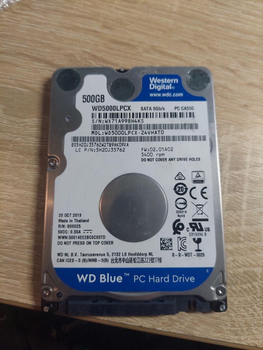 Жорсткий диск HDD для ноутбука 2.5" WD 320GB/500GB