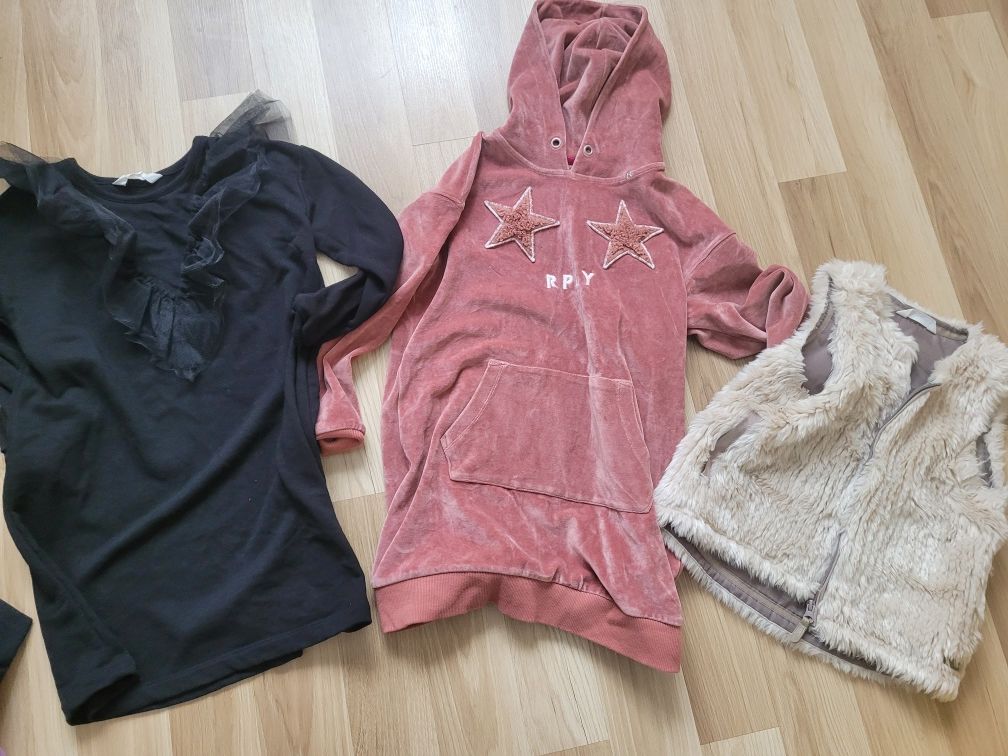 Paczka ubrań dla dziewczynki zara i rozmiar 140 11sztuk