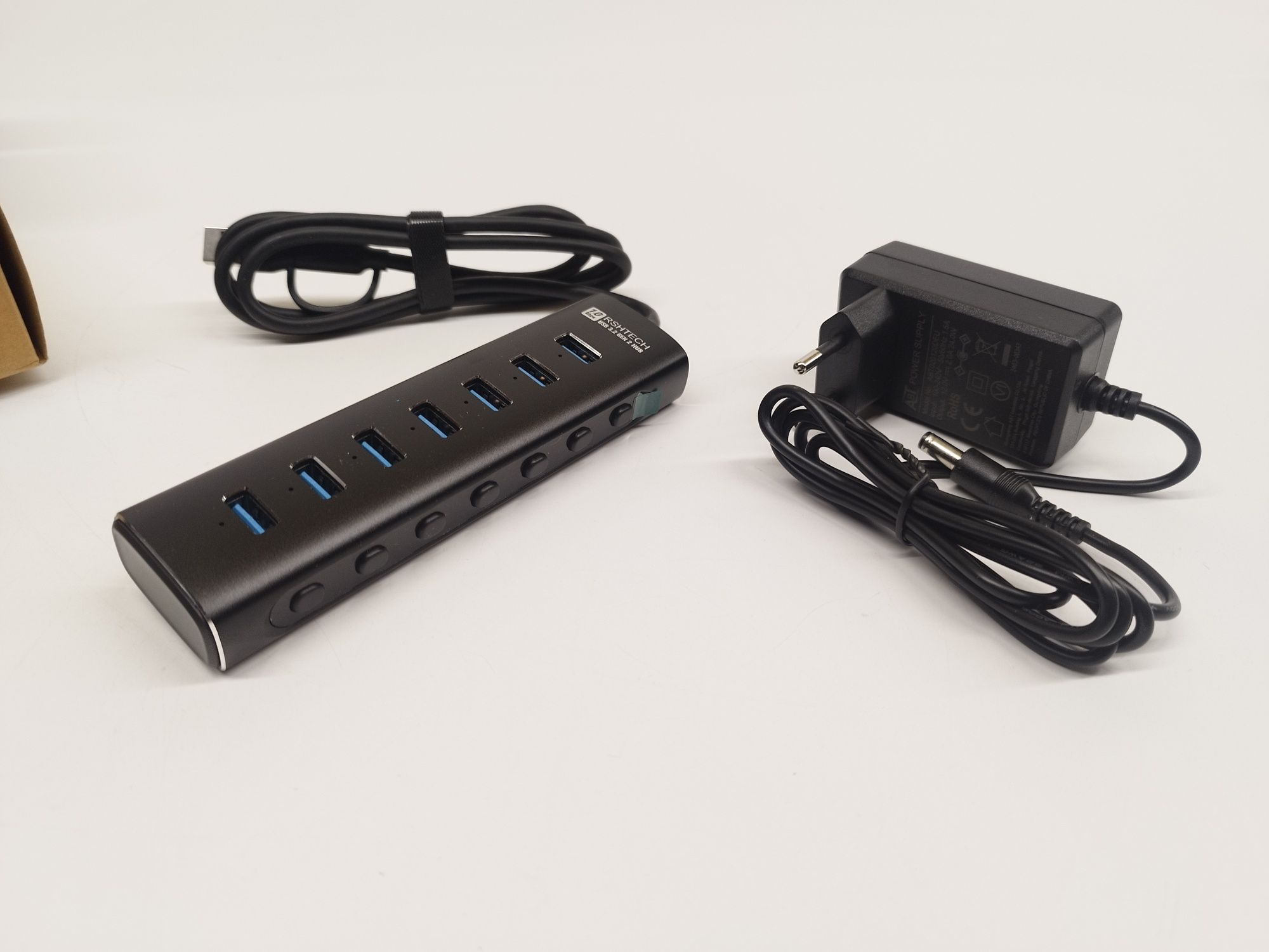 Hub USB 3,2 7portowy z zasilaczem rozdzielacz USB