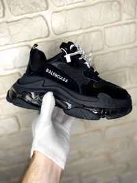 Buty Balenciaga Triple S clear sole black