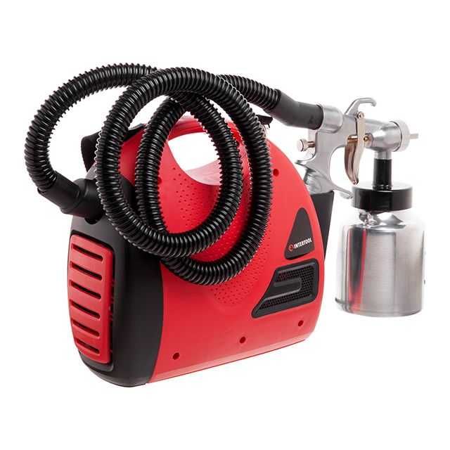 Краскопульт электрический. HVLP 600 Вт, форс. 1.8 мм,INTERTOOL DT-5060