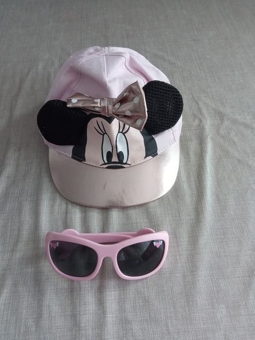 Kaszkiet + okulary przeciwsłoneczne Myszka Minnie