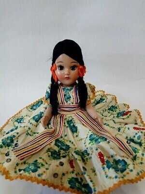 Старинная красивая паричковая кукла лялька Испания
