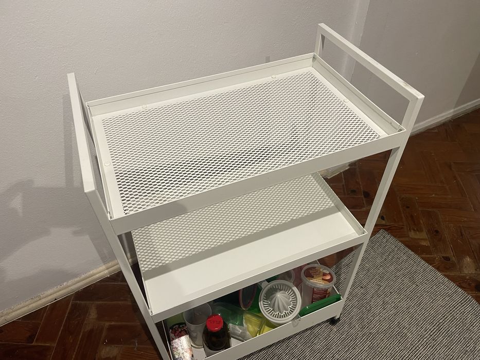 Carrinho metal branco NISSAFORS ikea