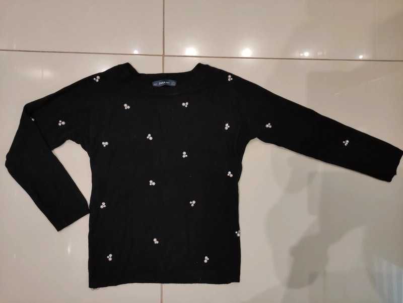 Bluzka, sweterek Zara Knit czarna 34 XS