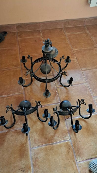 Żyrandol i dwa kinkiety komplet